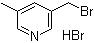 CAS 登錄號(hào)：1235342-53-6, 3-(溴甲基)-5-甲基吡啶氫溴酸鹽